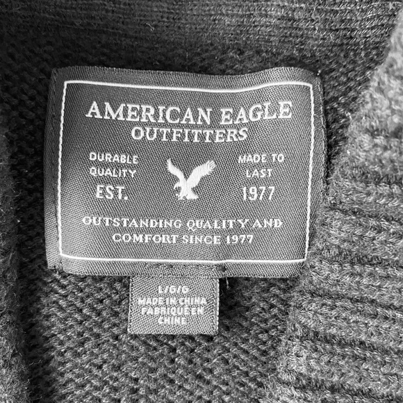 American Eagle Outfitters Mens Dk.Blue Cotton Knit Casual Office Cardigan- Sz- L - Picture 12 of 16